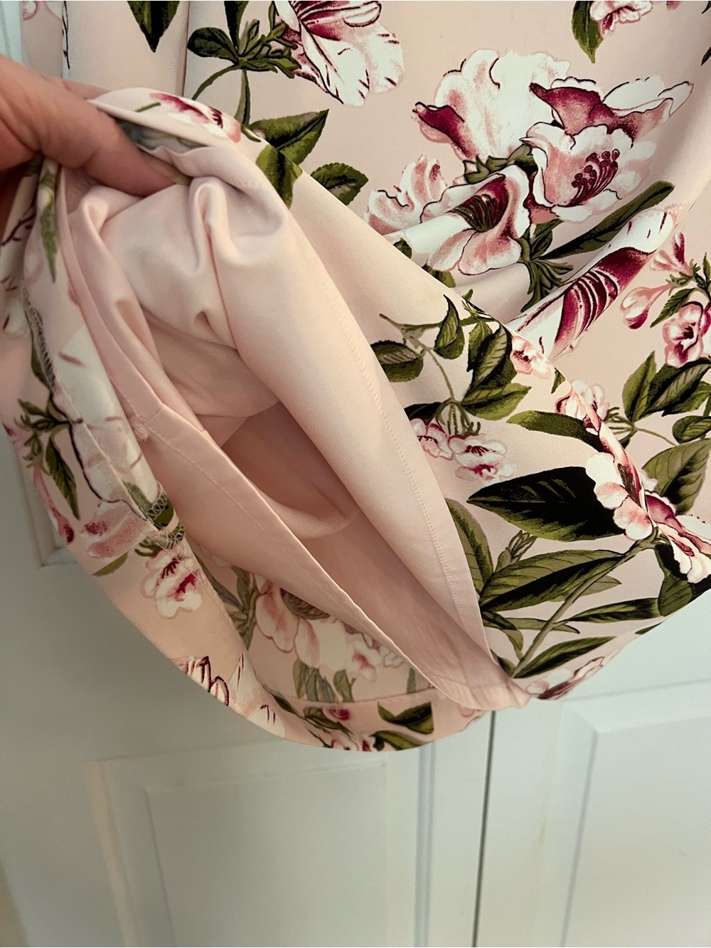 White House Black Market Pink Floral Dress Size 2 - Picture 5 of 11